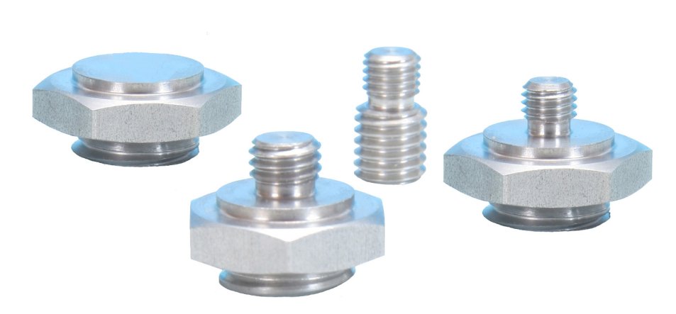 Mounting stud for press-in and screw connection