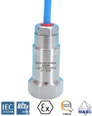 4-20mA HS 420IT  transmitter hastighet (mm/s)/Temp. Egensikret Top entry